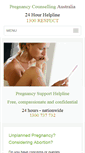 Mobile Screenshot of pregnancycounselling.com.au