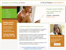 Tablet Screenshot of pregnancycounselling.com.au